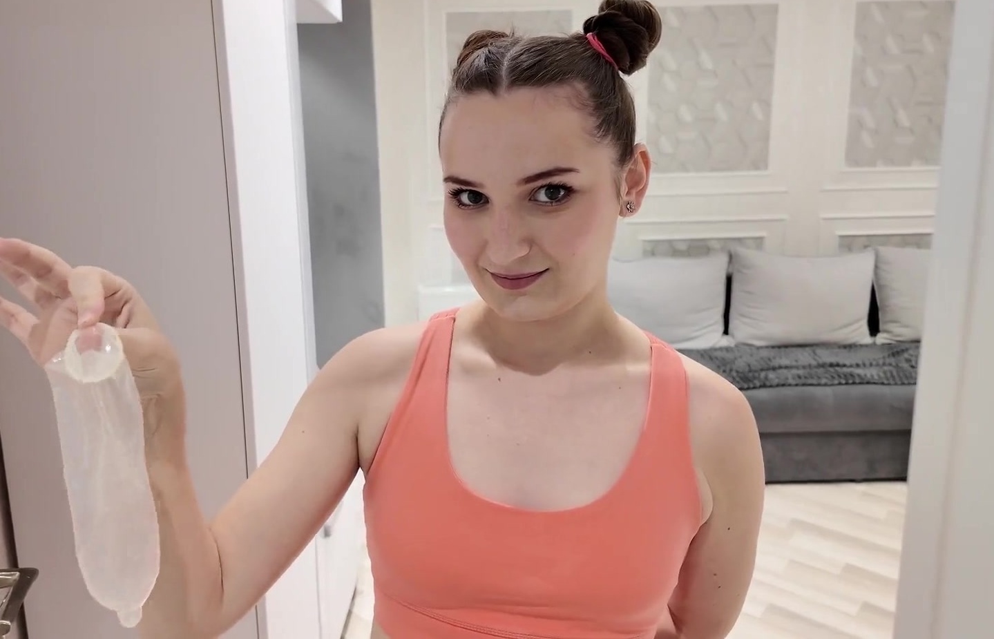Image My hot stepsister forgot condom after sex with her boyfriend